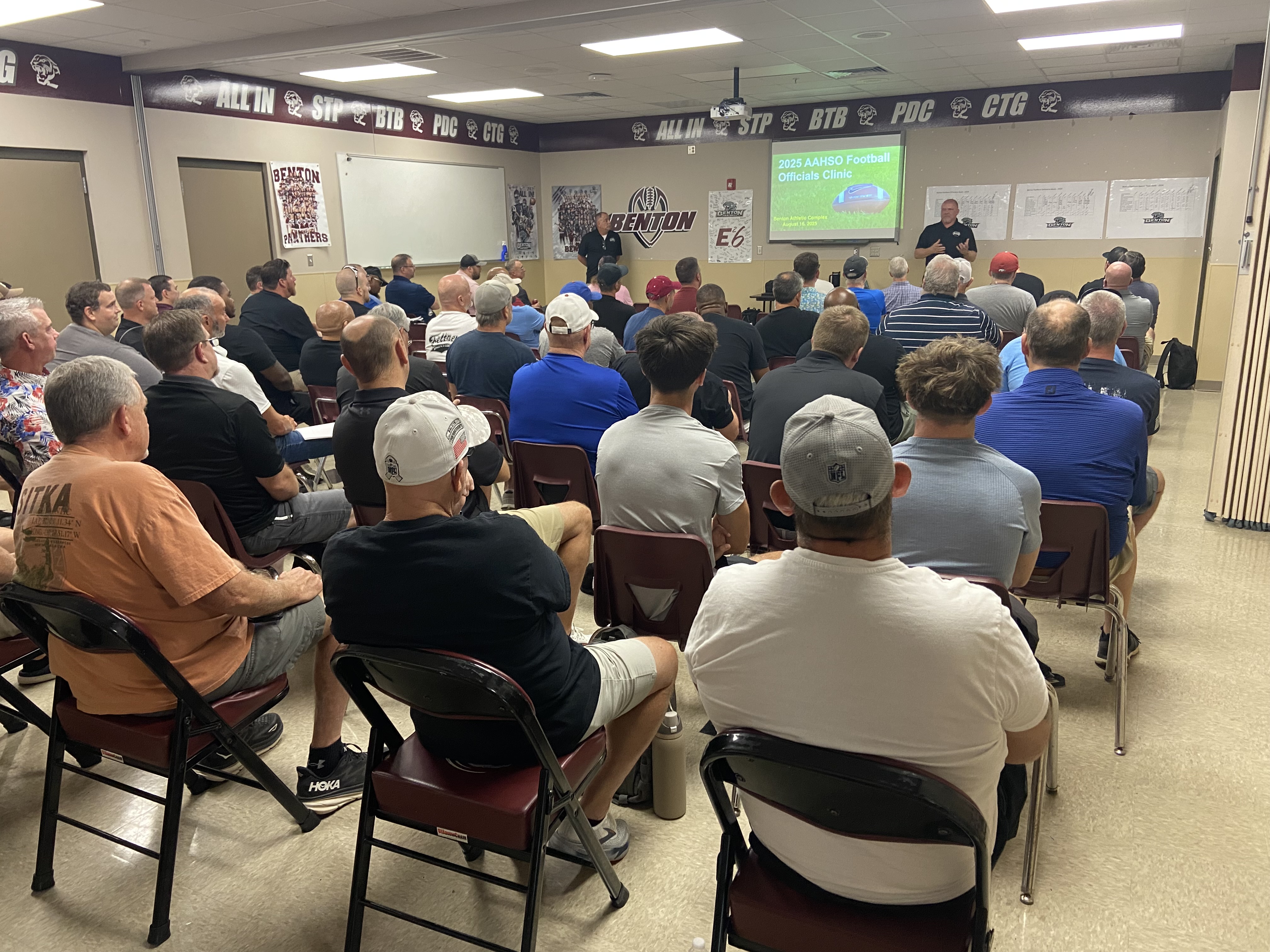 AAHSO training clinic with officials learning new techniques